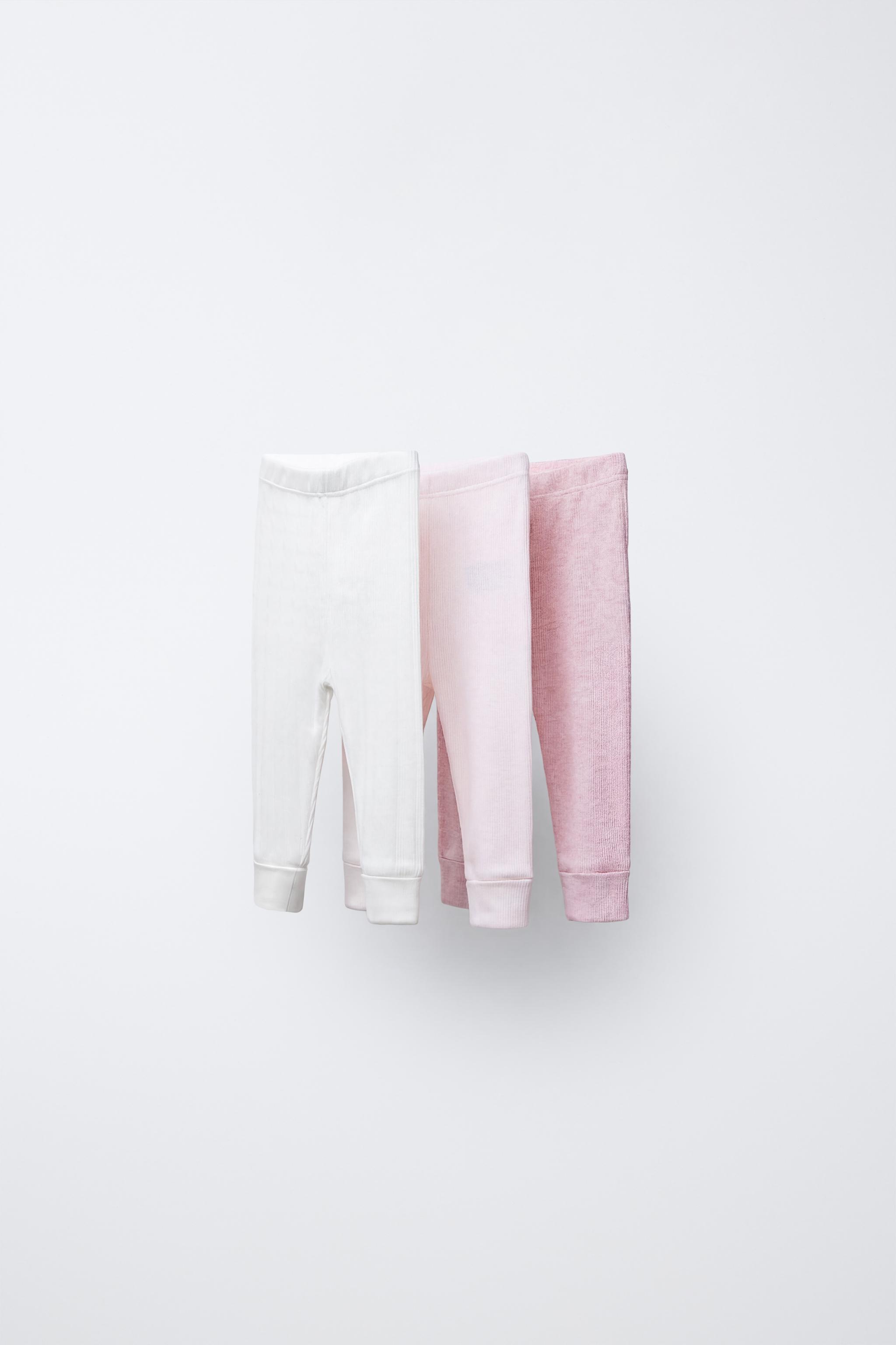 THREE-PACK OF RIBBED LEGGINGS