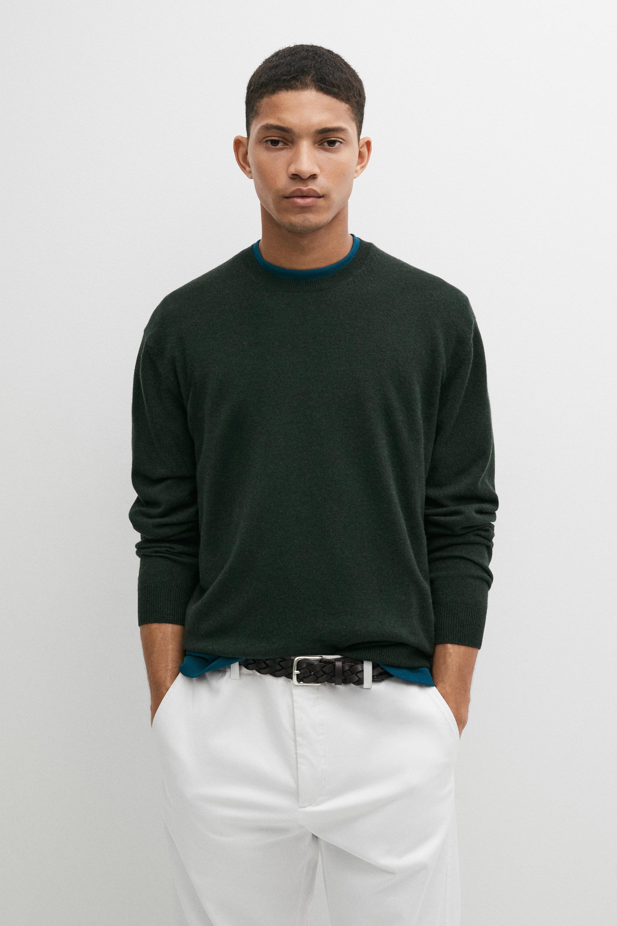 Pull en maille 100 % cachemire à col rond