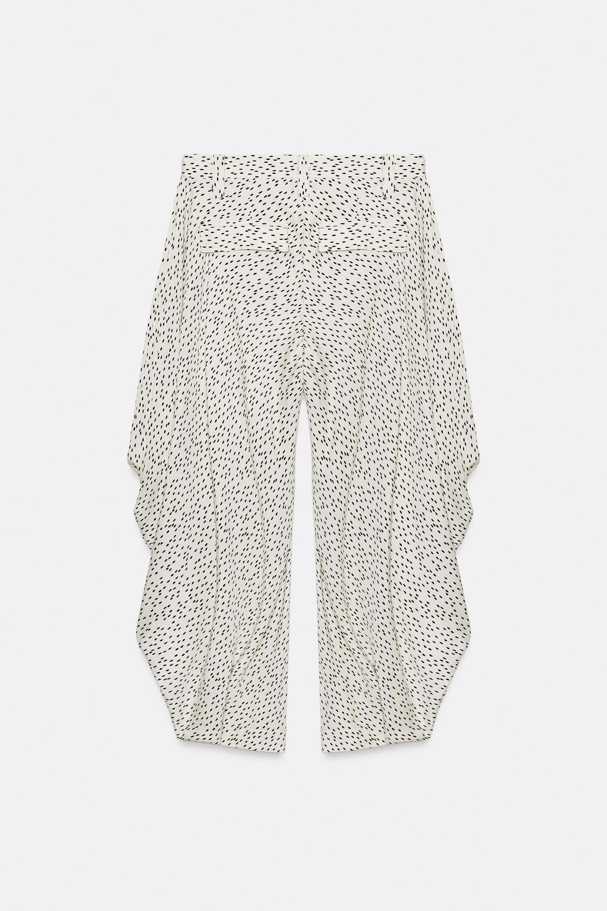 ZW COLLECTION DRAPED PRINTED PANTS