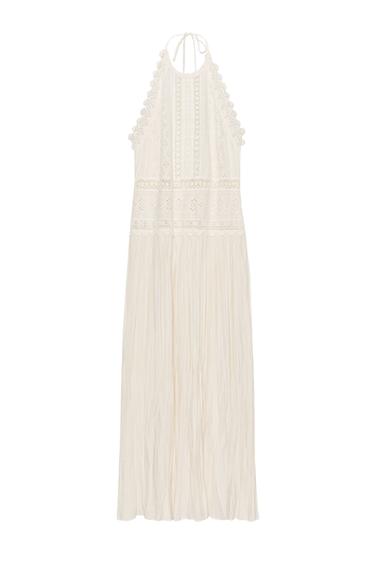 ZW COLLECTION LACE MIDI DRESS - Ecru by Zara