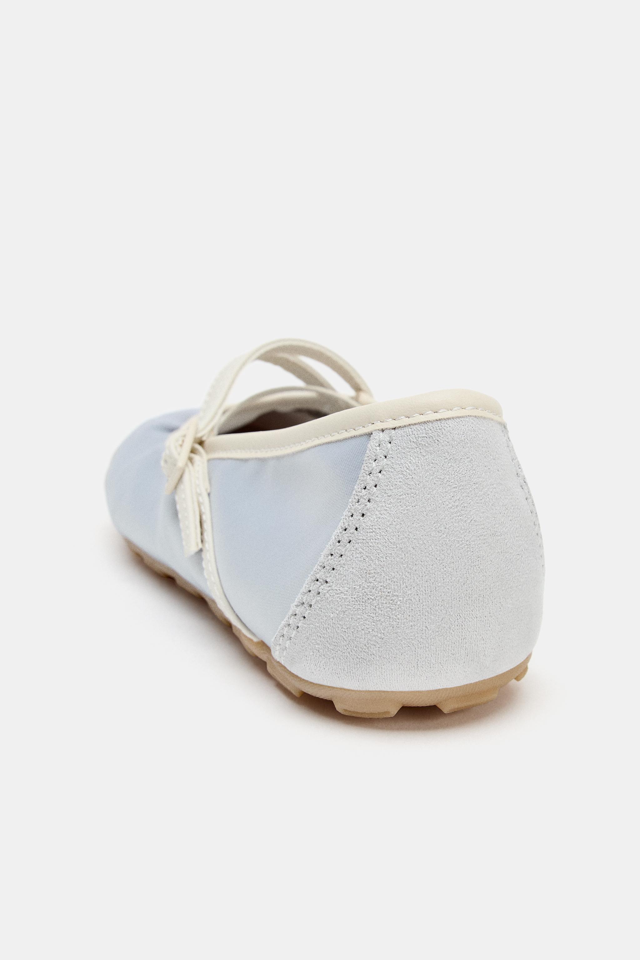 SATIN ATHLETIC BALLET FLATS