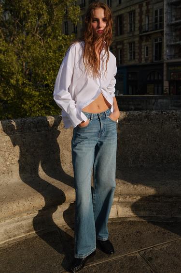 JEANS Z.03 REGULAR FIT HOGE TAILLE LANGE LENGTE - Blauw van Zara