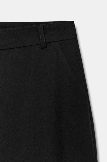 PANTALON LARGE TAILLE BASSE - Noir de Zara - Image 6