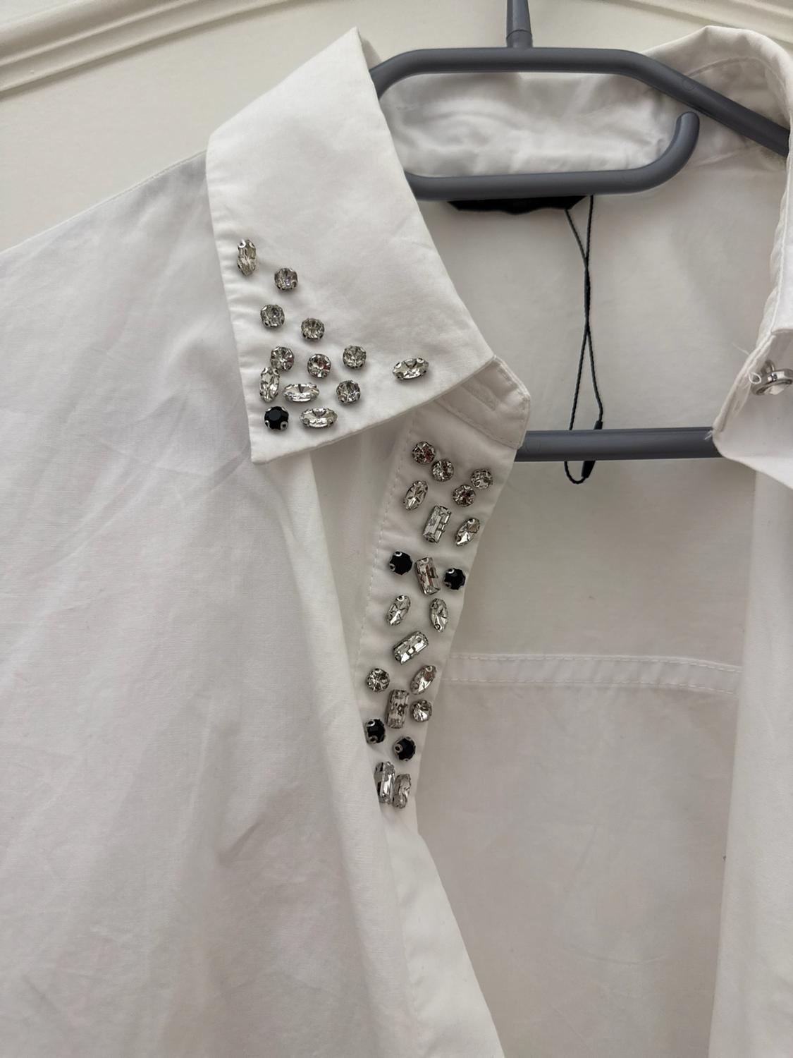 POPLIN SHIRT WITH JEWEL COLLAR - Image 2