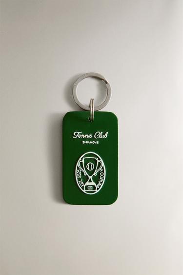 RESIN TENNIS KEY RING - Green by Zara