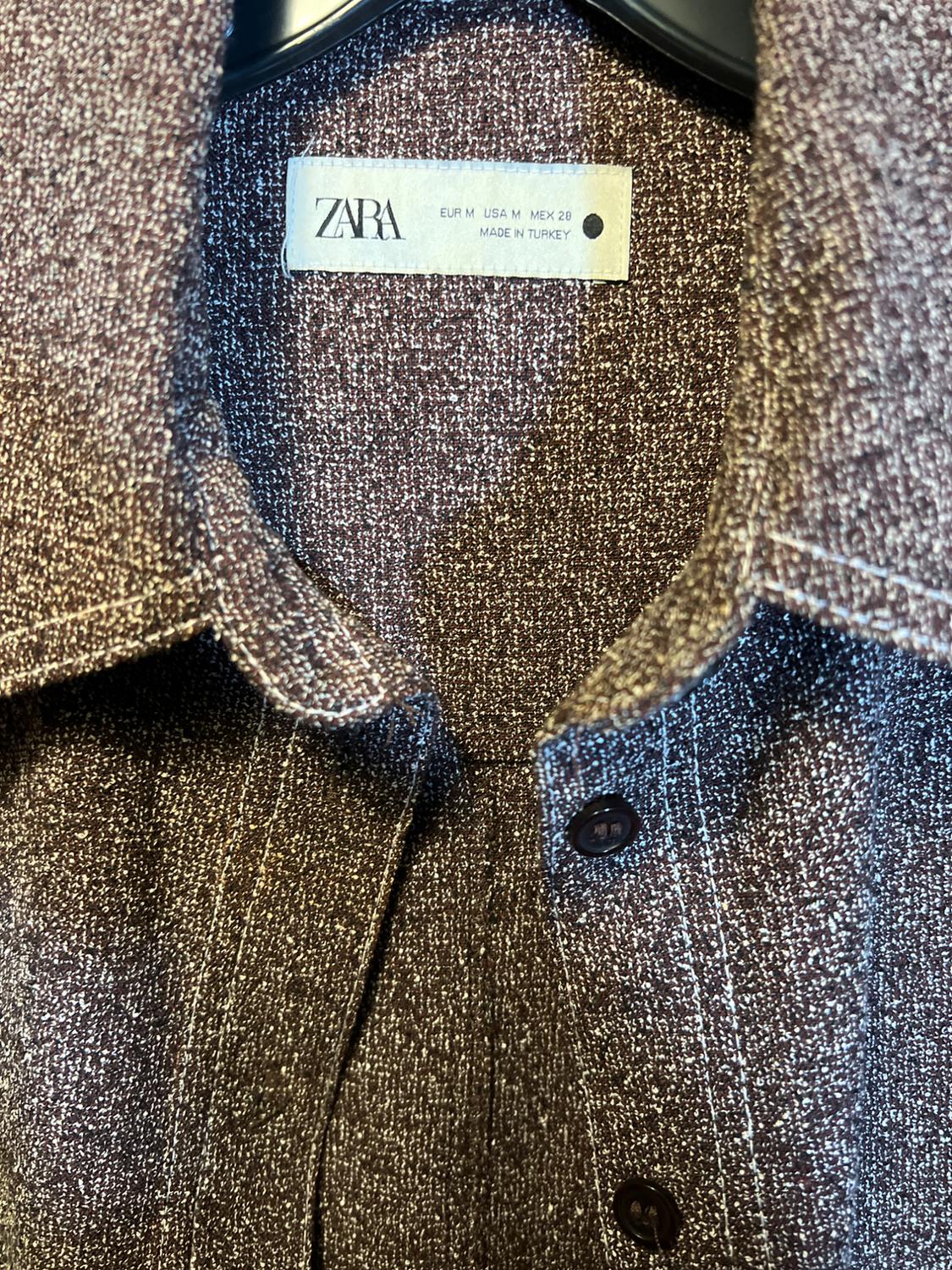 CONTRAST TOPSTITCH SHIRT ZW COLLECTION - Image 2