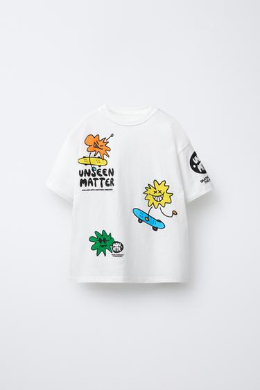 CAMISETA ESTAMPADA  - Blanco de Zara