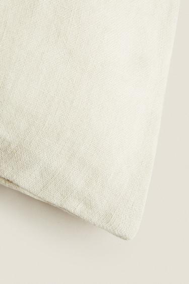 WASHED LINEN CUSHION COVER - Sand by Zara - Image 1