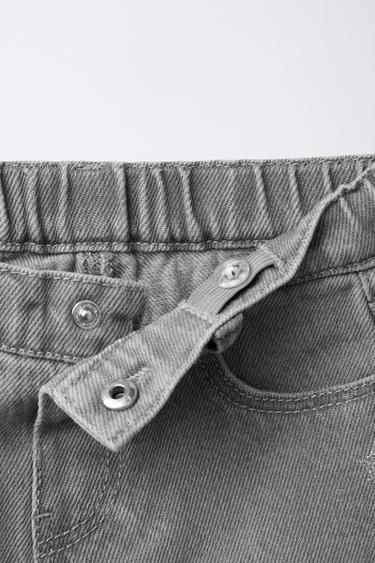 CULOTTE JEANS WITH STARS ON THE SIDES - Grey by Zara - Image 2