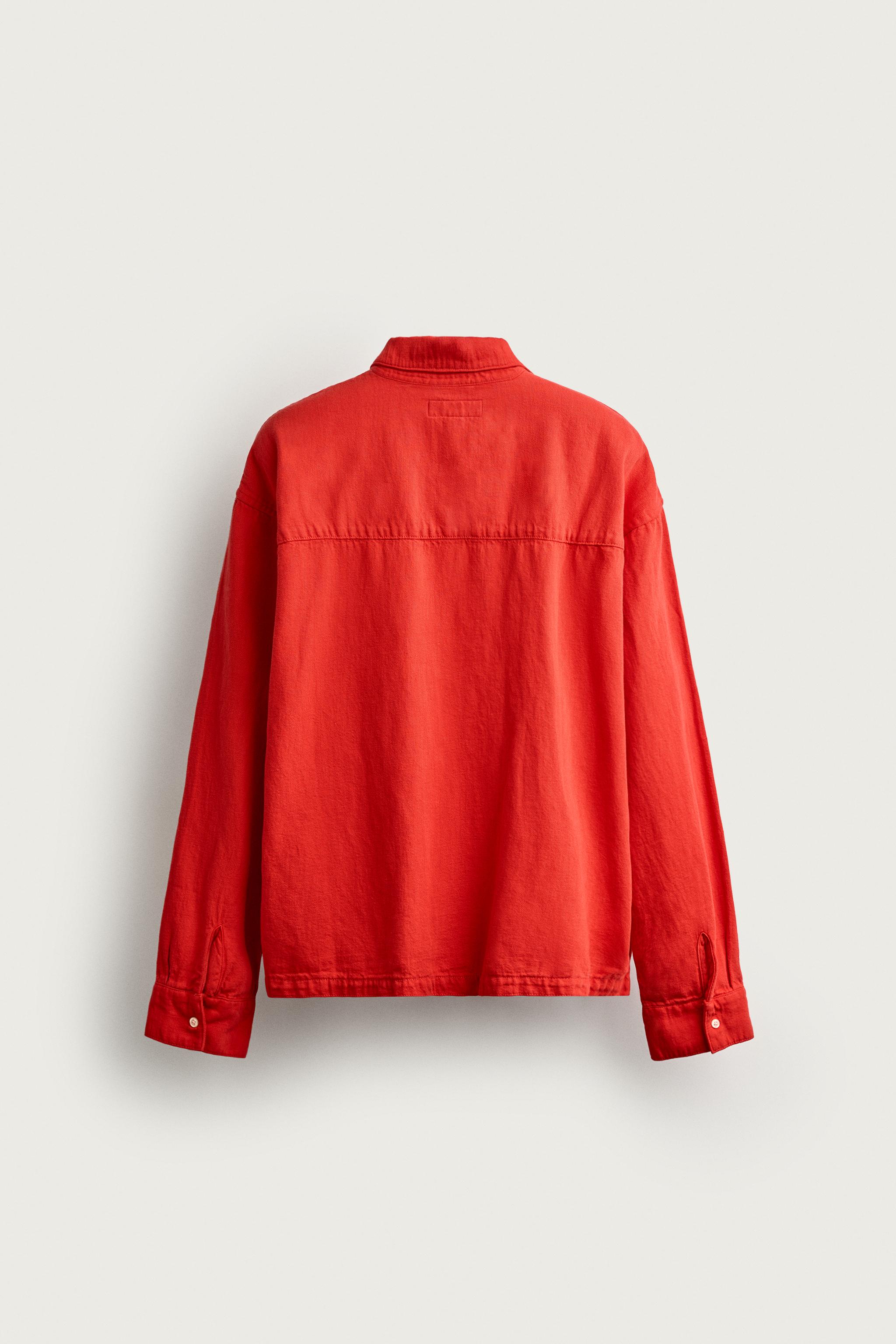 Мужские рубашки Zara RELAXED FIT POLO SHIRT — фото 8