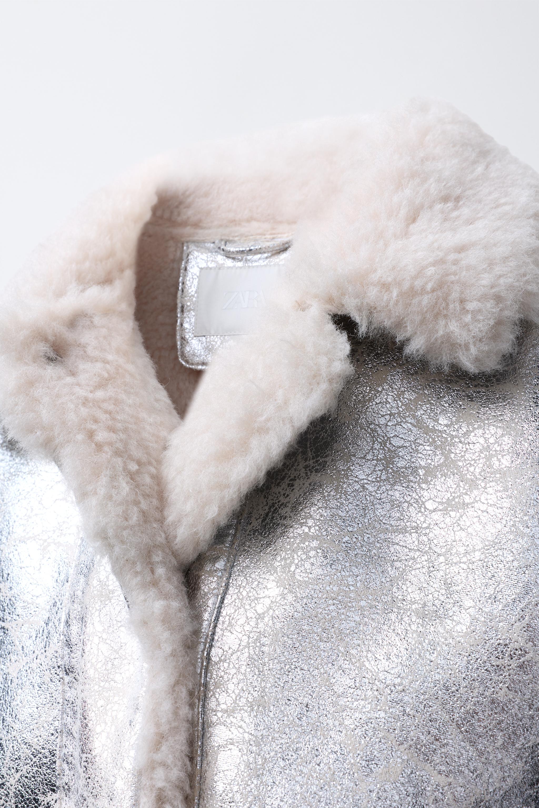 雪景31 METALLIC DOUBLE-FACED JACKET - Silver | ZARA United States