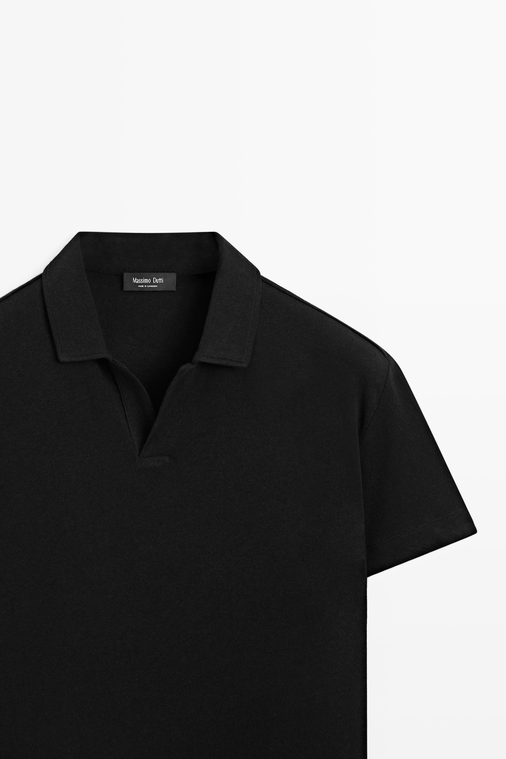 Short sleeve linen cotton polo shirt - Dark green | ZARA United States