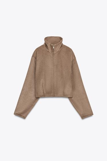 SOFT-TOUCH ZIP-UP JACKET - Mink by Zara - Image 0