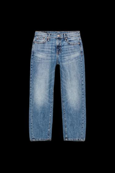 JEANS Z1975 CROPPED TIRO MEDIO - Azul de Zara