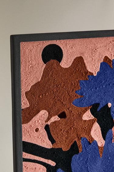 TAPISSERIE COTON FLEURS X COLLAGERIE - Bleu de Zara - Image 2
