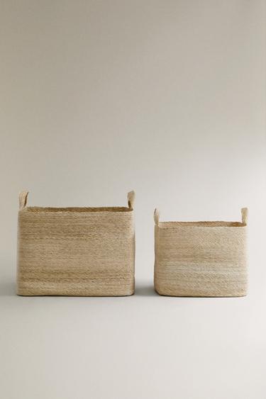 Zara RECTANGULAR SEAGRASS BASKET - Light beige - Image 0