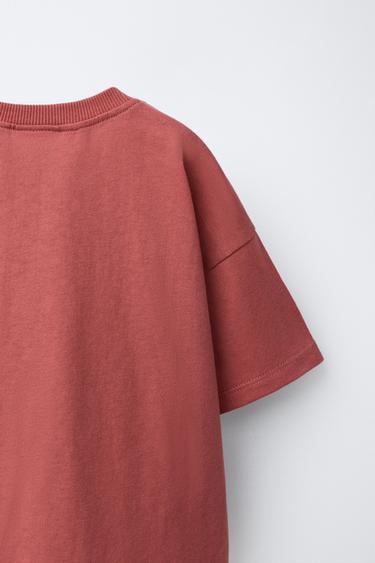 EMBROIDERED LION T-SHIRT - Burgundy by Zara - Image 3