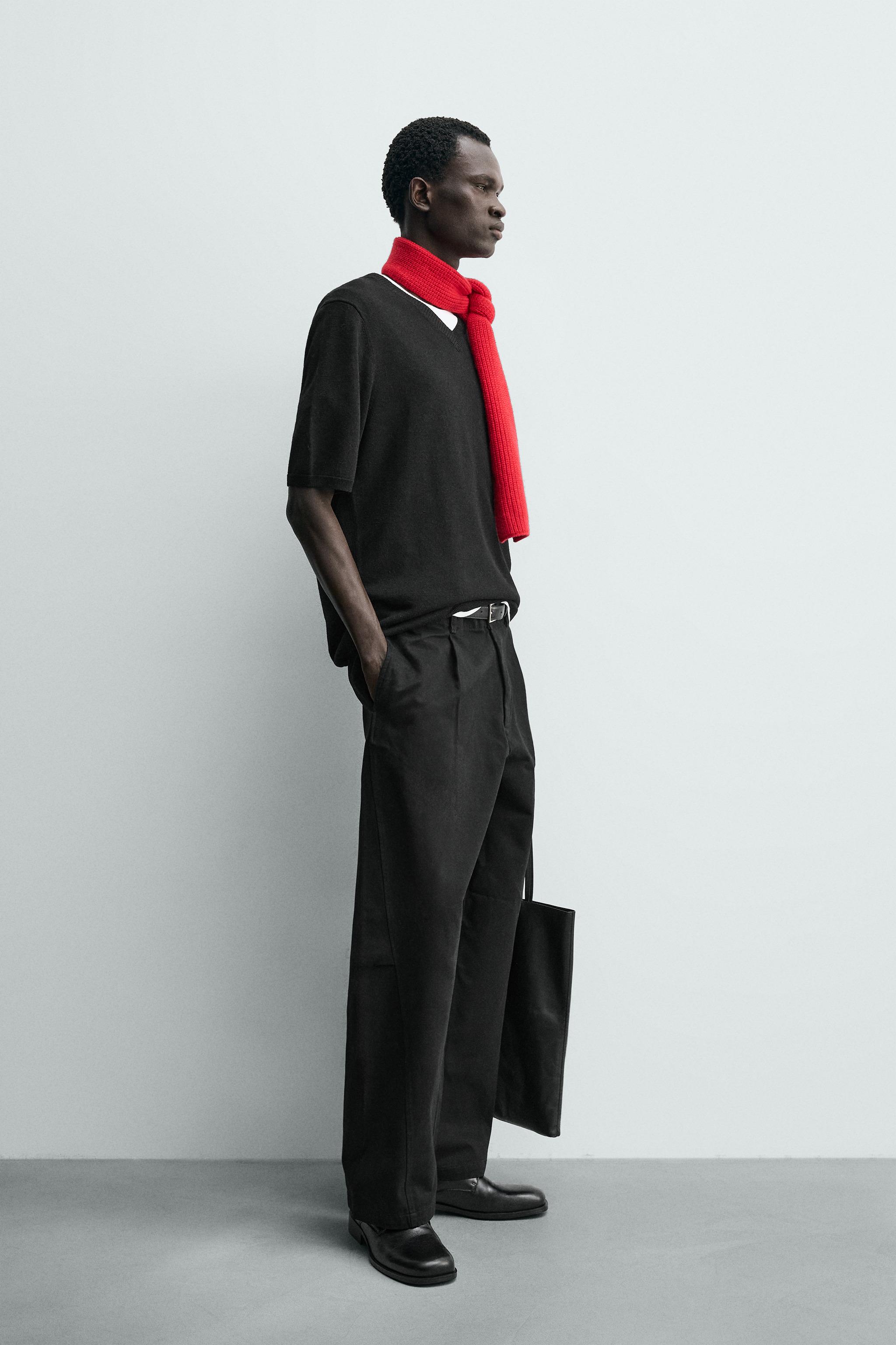 RELAXED BALLOON FIT PLEATED PANTS