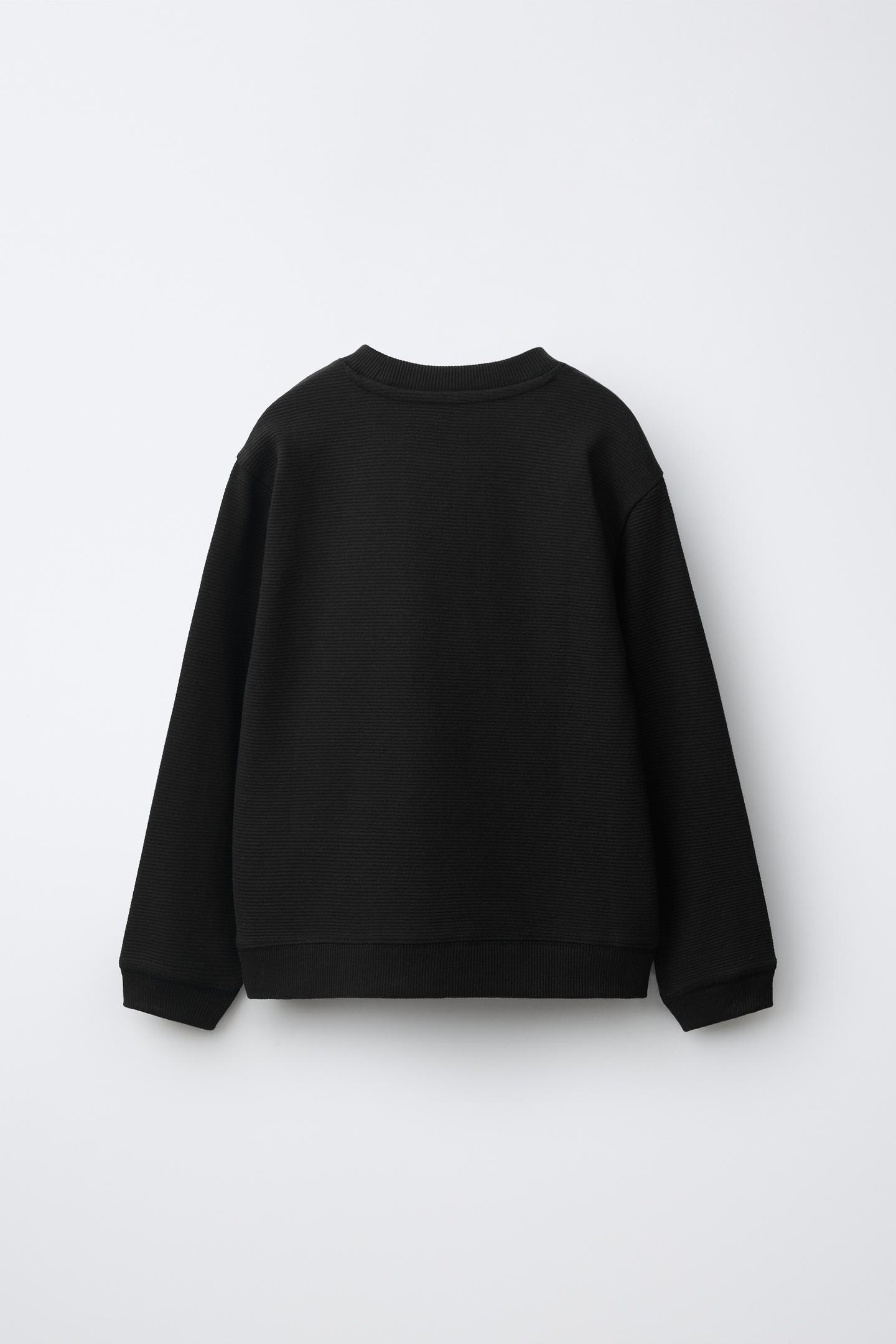 Детская футболка Zara Plain Ottoman, цвет: Чёрный — фото 2