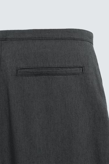 PANTALON COTON ET LIN - Gris de Zara - Image 9