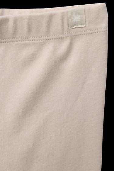 Zara BASIC LABEL LEGGINGS - Light beige