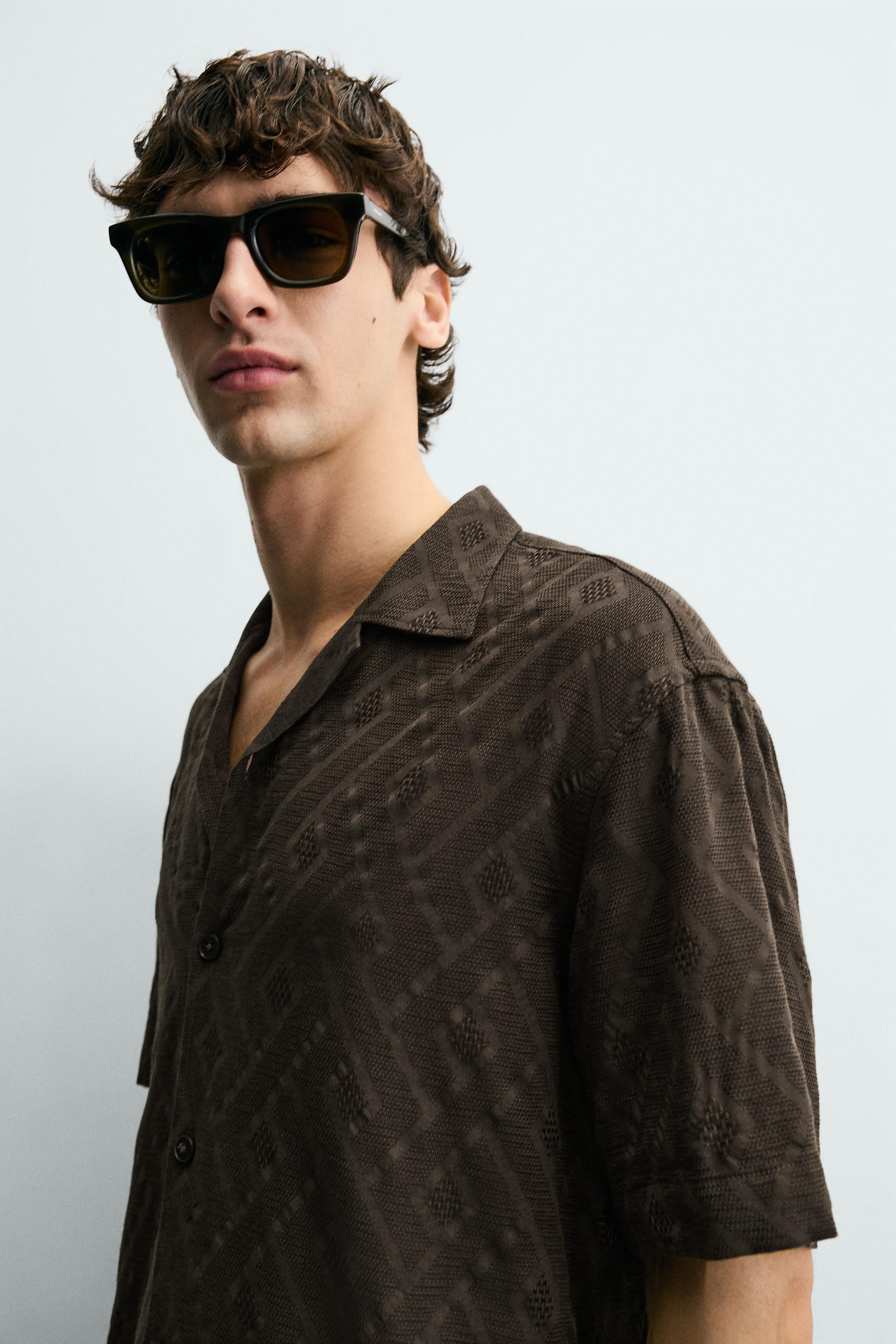 CHEMISE JACQUARD GÉOMÉTRIQUE
