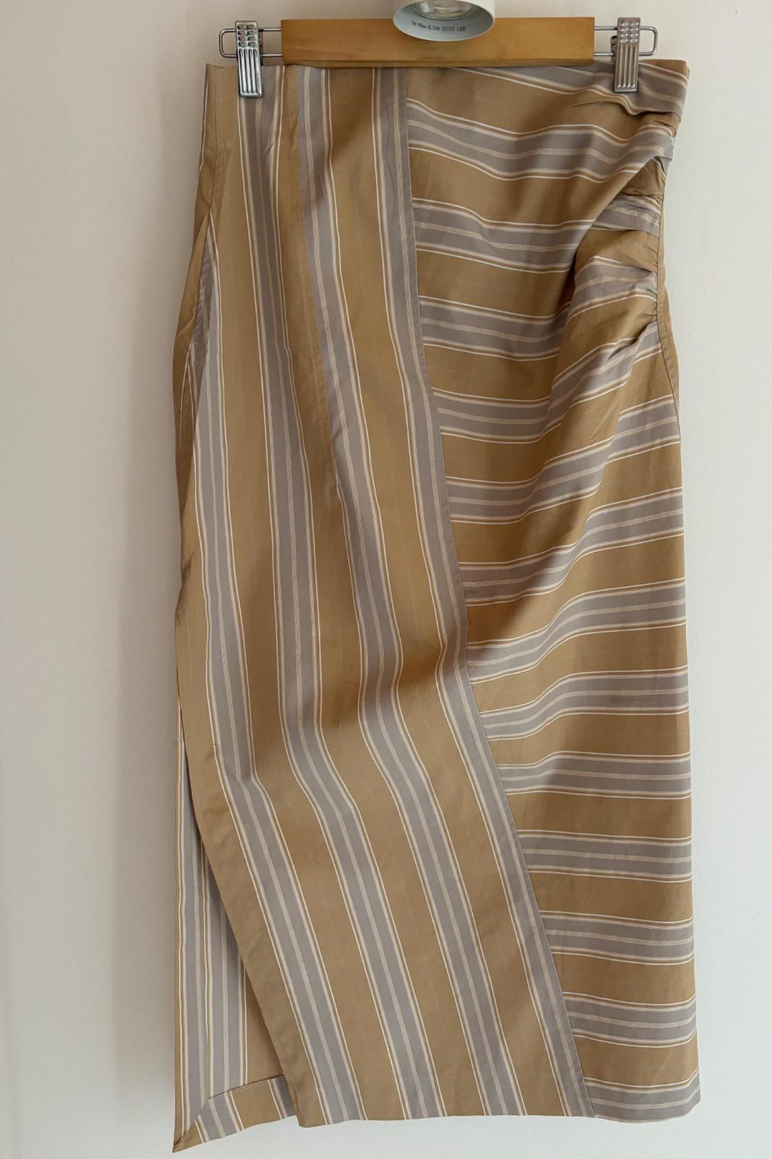 DRAPED MIDI SKIRT