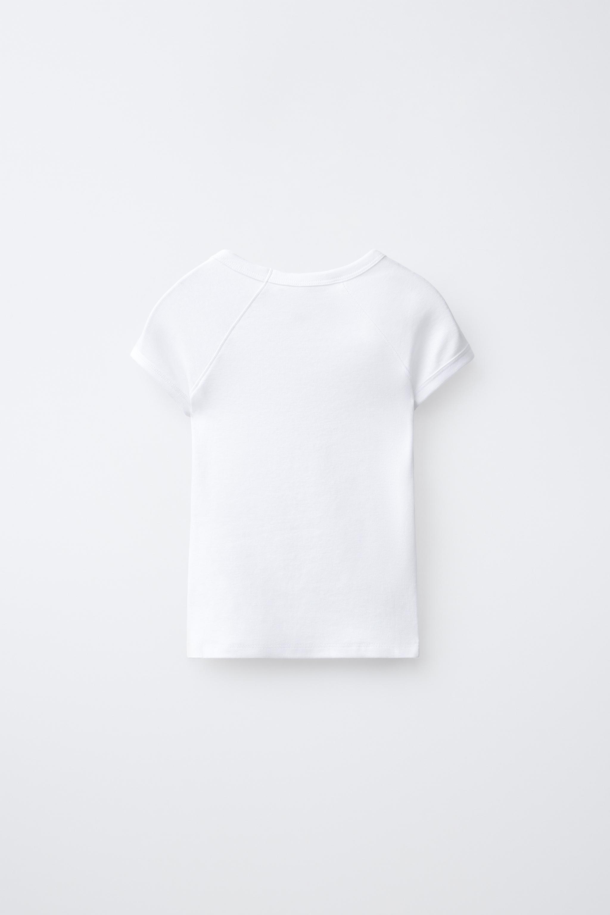 COTTON AND MODAL PLAIN T-SHIRT — White