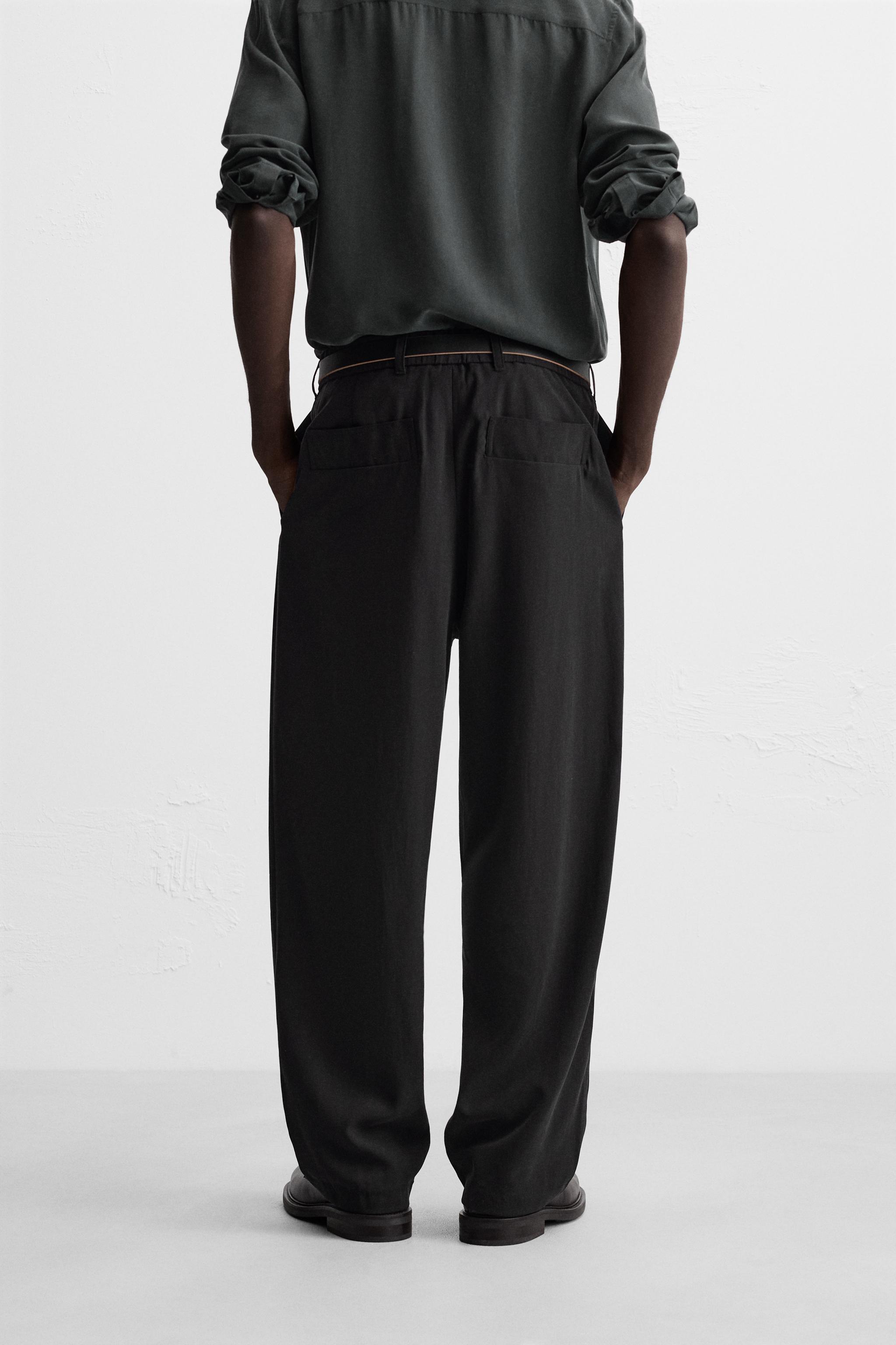 FLOWY PLEATED PANTS - Anthracite grey | ZARA United States FLOWY PLEATED PANTS - Anthracite grey | ZARA United States