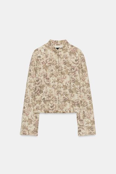 BLOUSON Z1975 DENIM À IMPRIMÉ FLEURI - Imprimée de Zara - Image 6