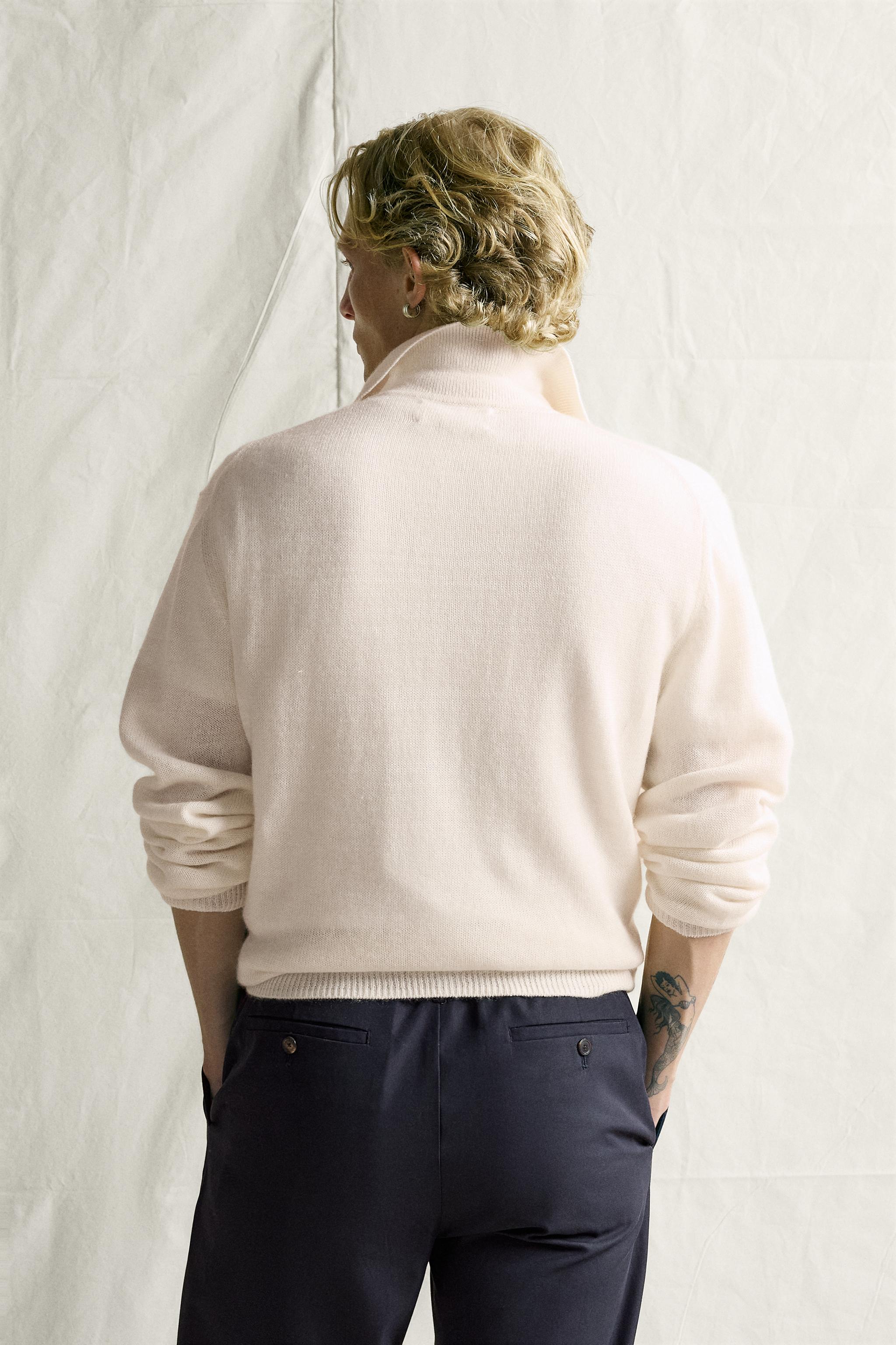 Мужские кардиганы Zara LINEN AND CASHMERE REGULAR-FIT CARDIGAN — фото 3
