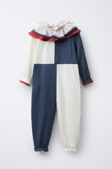TEXTURED CLOWN JUMPSUIT COSTUME - Red by Zara - Image 1