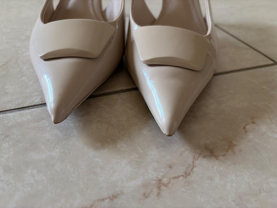 SLINGBACK IN VERNICE BEIGE - Image 3