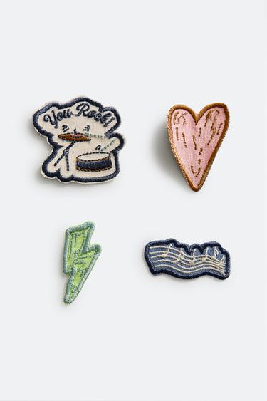 PACK OF CHILDREN'S MUSIC PATCHES (PACK OF 4) - Multicoloured by Zara