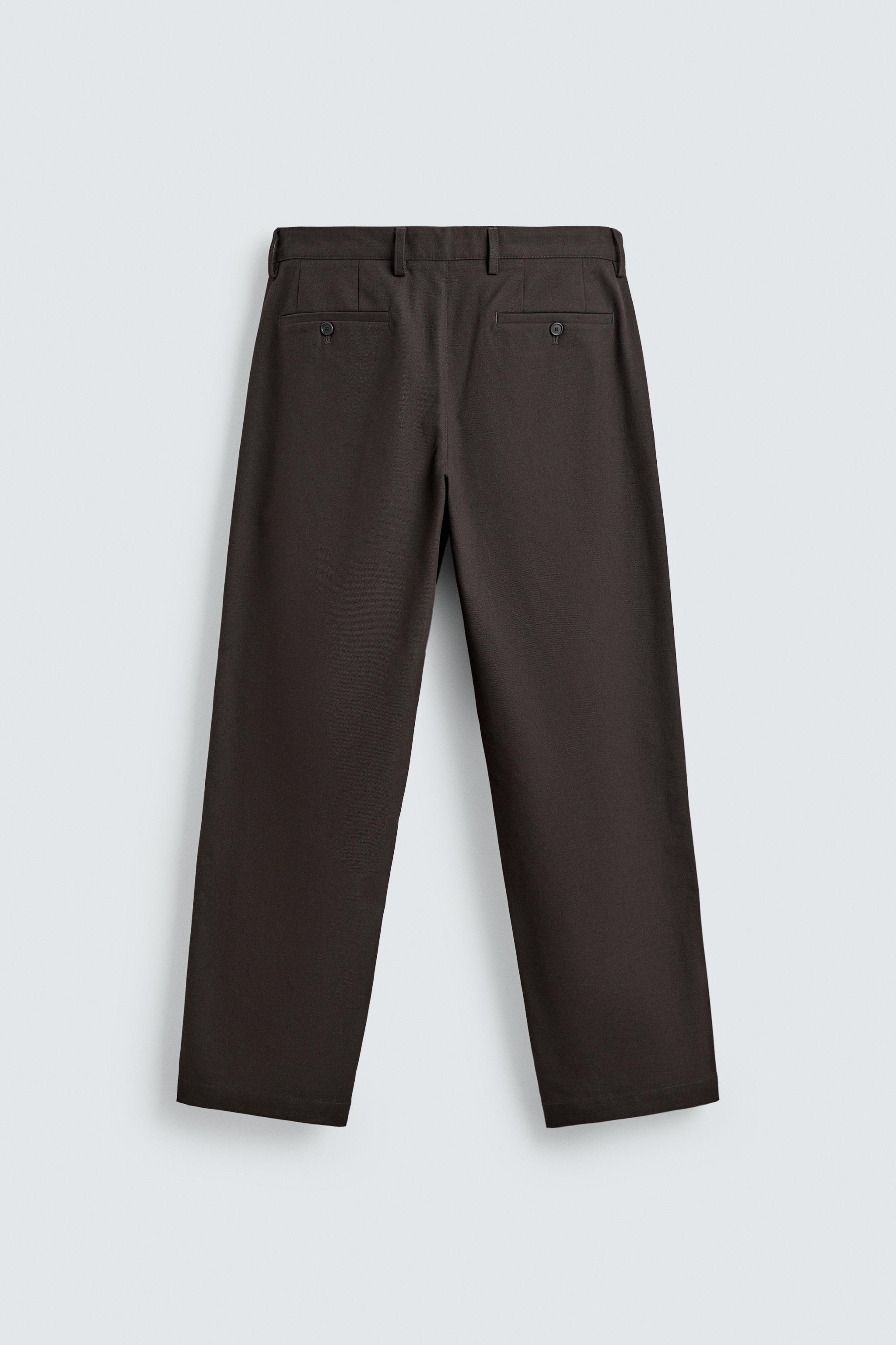 PLEATED TWILL PANTS