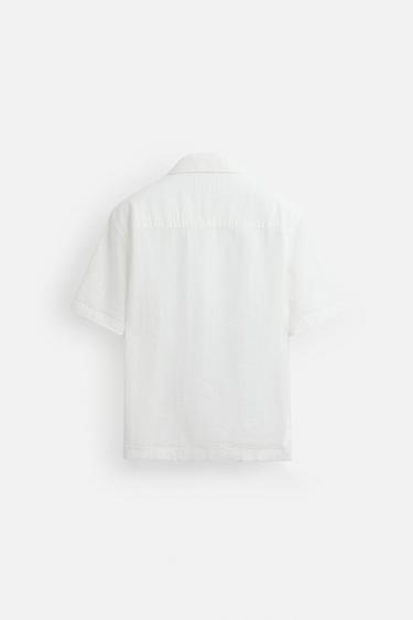 STRIPED JACQUARD SHIRT - Ecru by Zara - Image 7