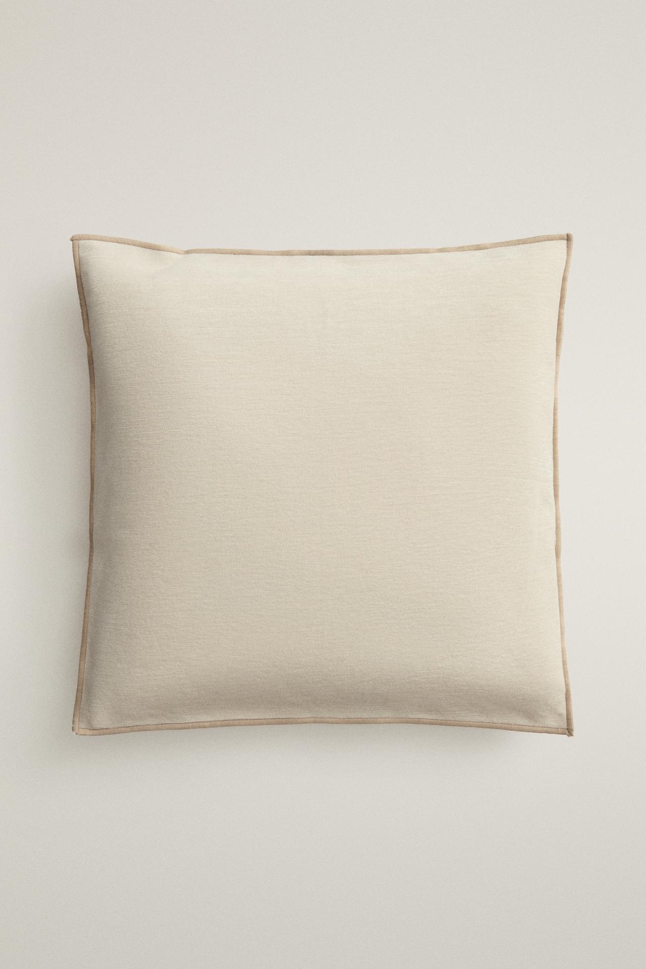 CHENILLE THROW PILLOW COVER — Ecru