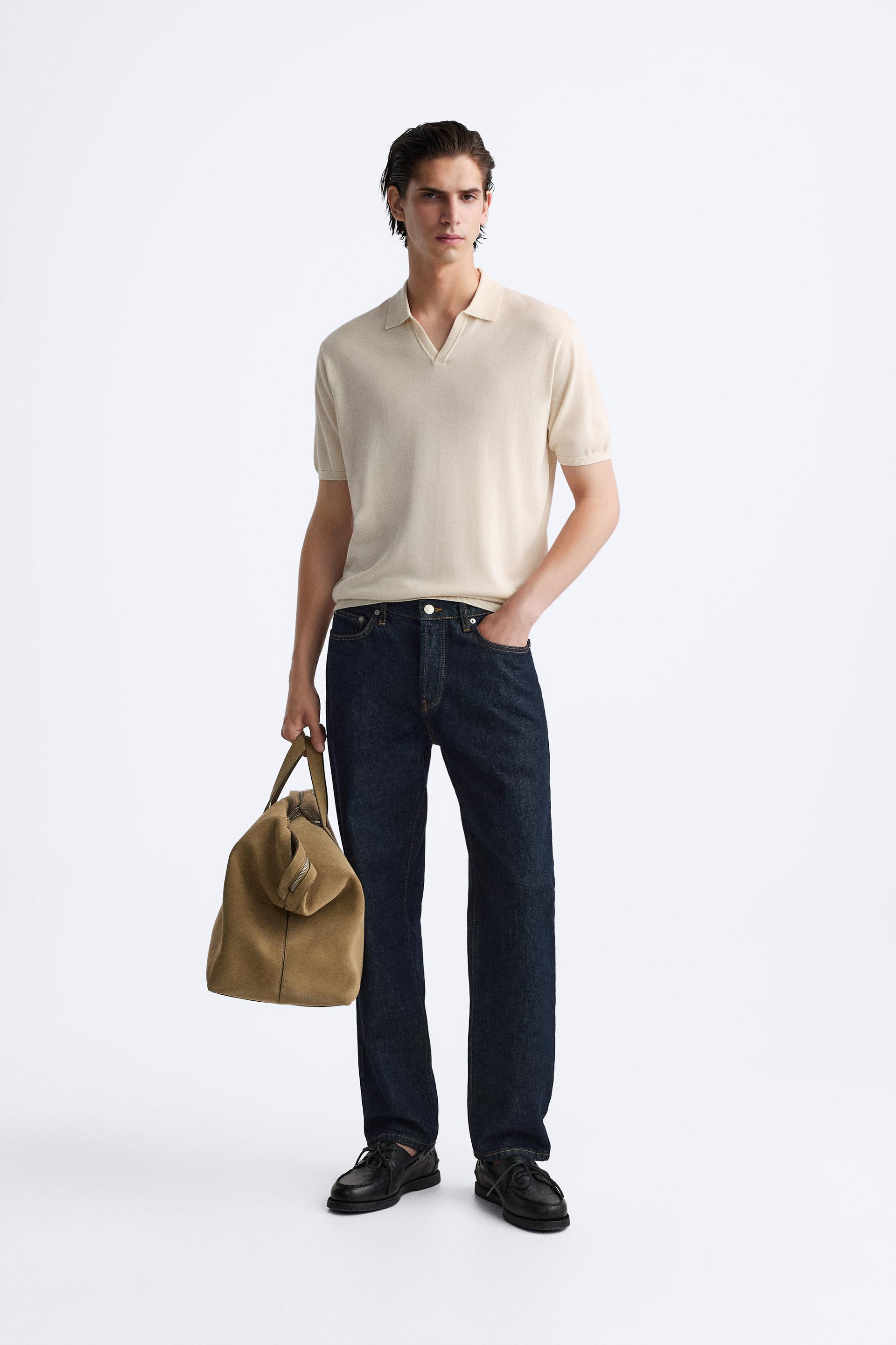 LYOCELL BLEND KNIT POLO SHIRT - Vanilla | ZARA United Kingdom