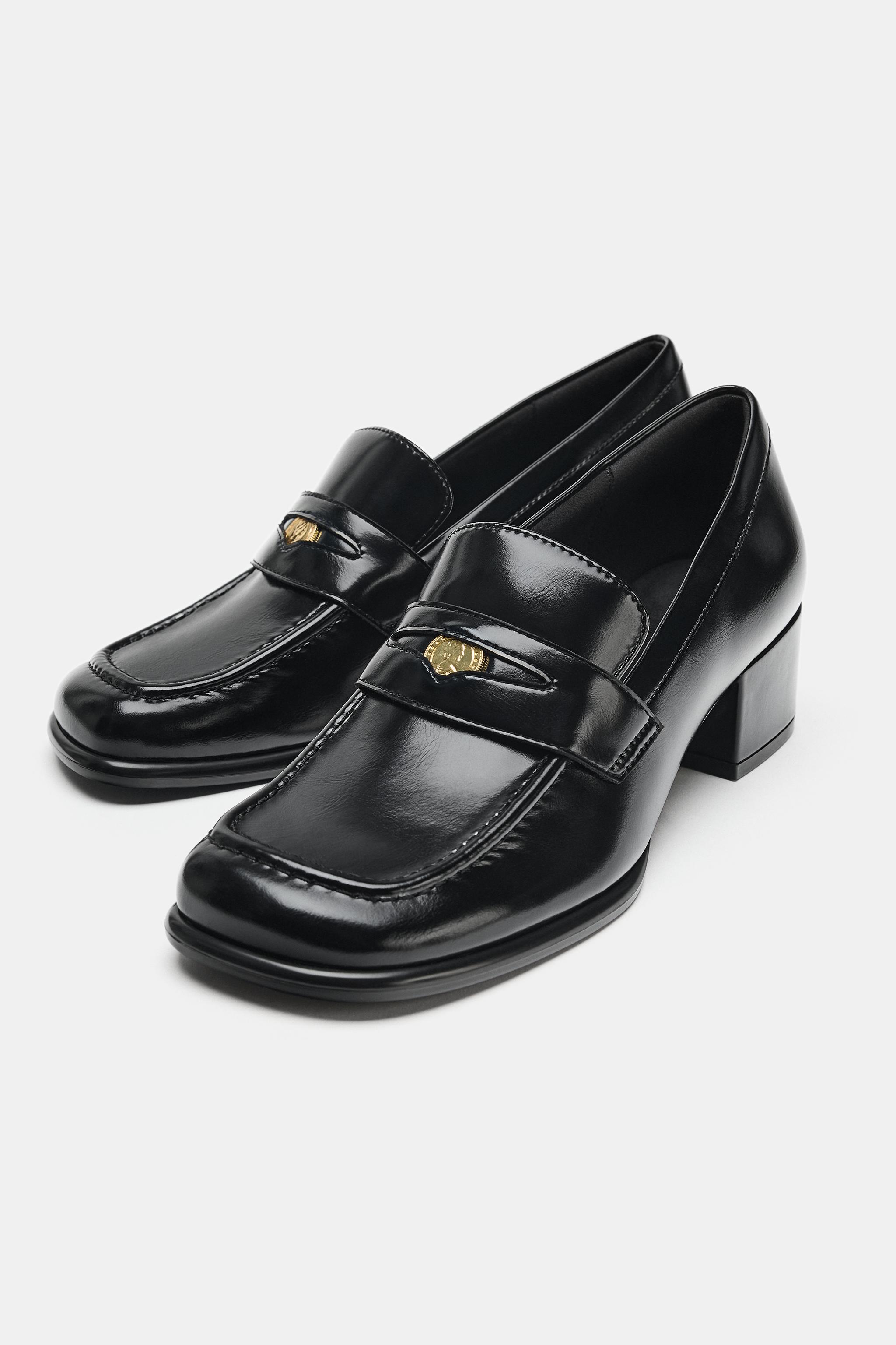 Женские туфли Zara HEELED LOAFERS — фото 4