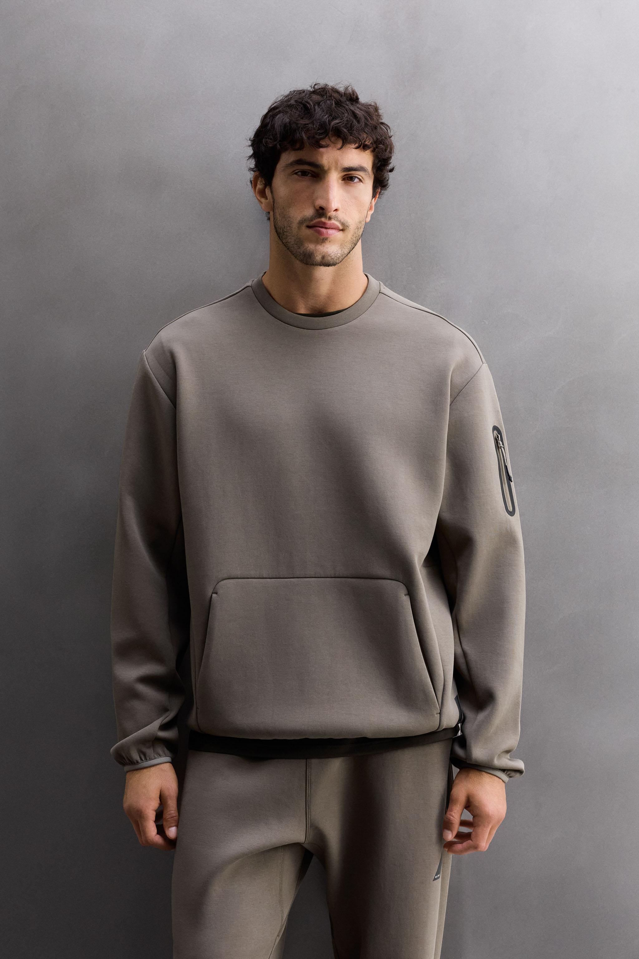 国内発送★ZARA★テクニカルフード付き*半袖スウェットシャツ 00962421898-a2.jpg?ts=