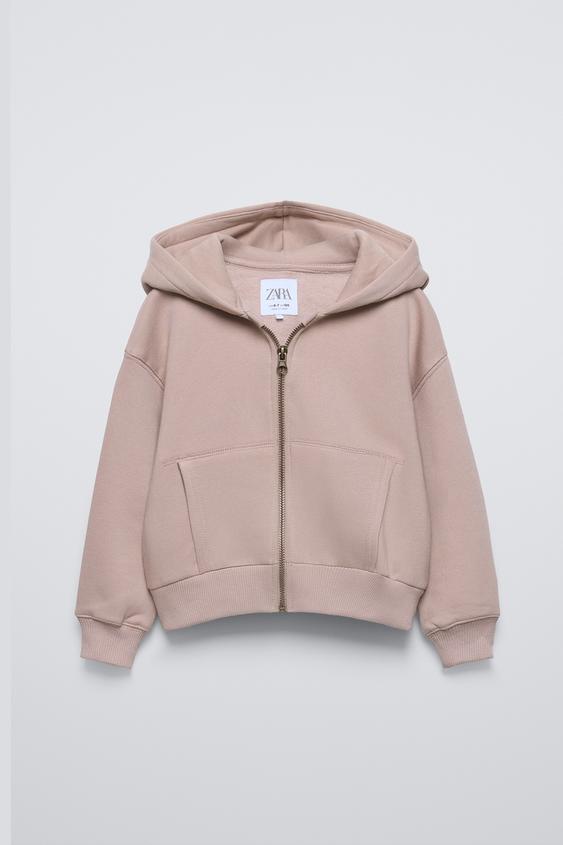 Zip Up Warm And Cozy Sweatshirt Faded Pink Zara United States