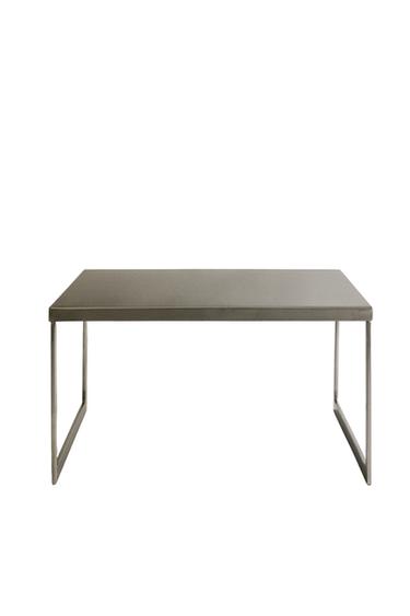 SQUARE STAINLESS STEEL SIDE TABLE - Silver by Zara