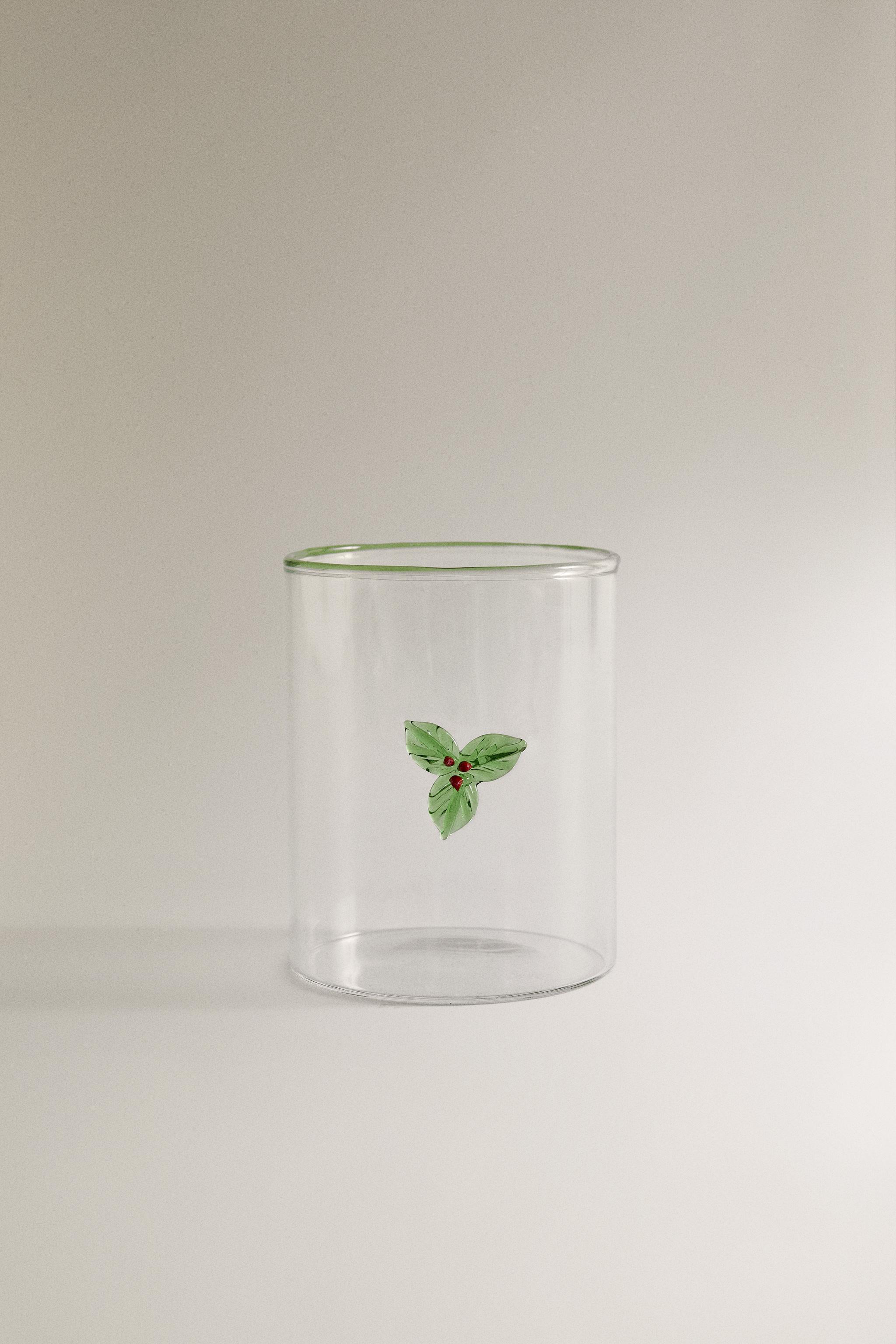 BOROSILICATE GLASS CHRISTMAS FIGURE TUMBLER