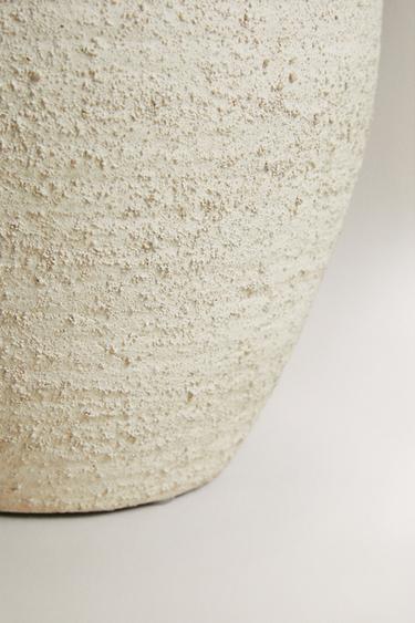 ROUGH-EFFECT CERAMIC VASE - Grey by Zara - Image 3