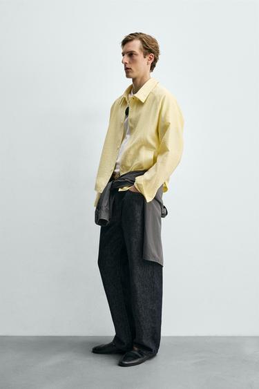 RELAXED FIT TECHNICAL OVERSHIRT - Light yellow by Zara - Image 3