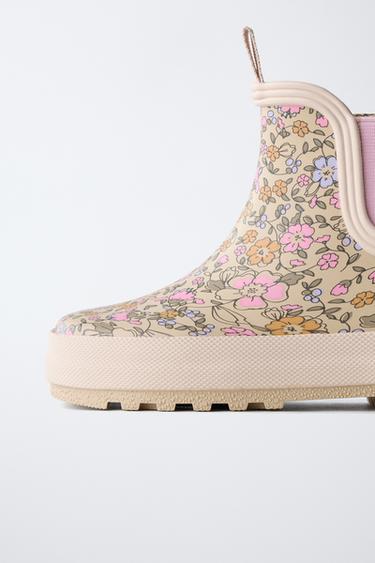 FLORAL WELLIES - Ecru White by Zara - Image 5