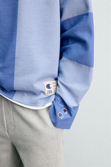 CHAMPION ® X ZARA COLOUR BLOCK POLO SHIRT - Blue by Zara - Image 4