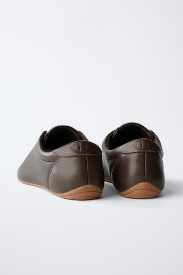 CHAMPION ® X ZARA LEATHER DERBY SHOES - Brown by Zara - Image 5