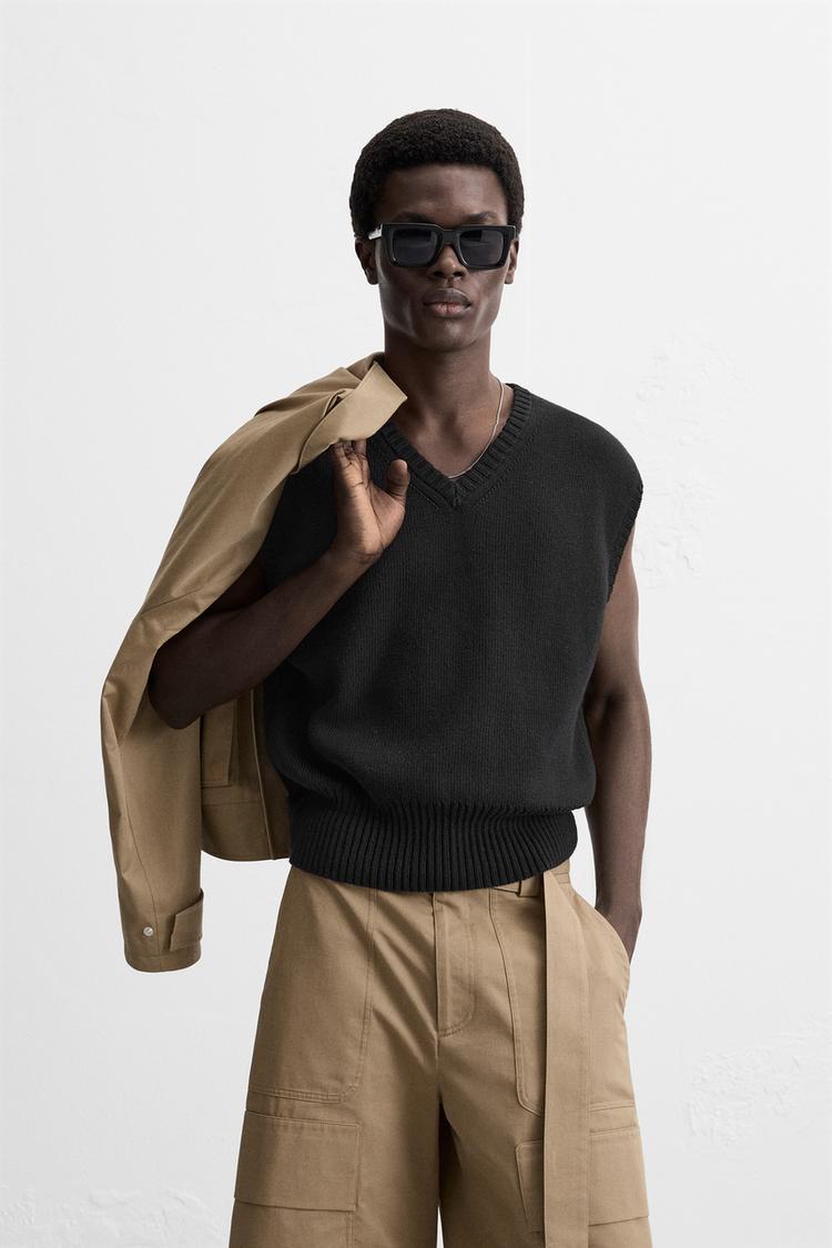 Men Zara Knit Vest Zara Sweaters Mens Zara Knit Sweater Vest Poshmark