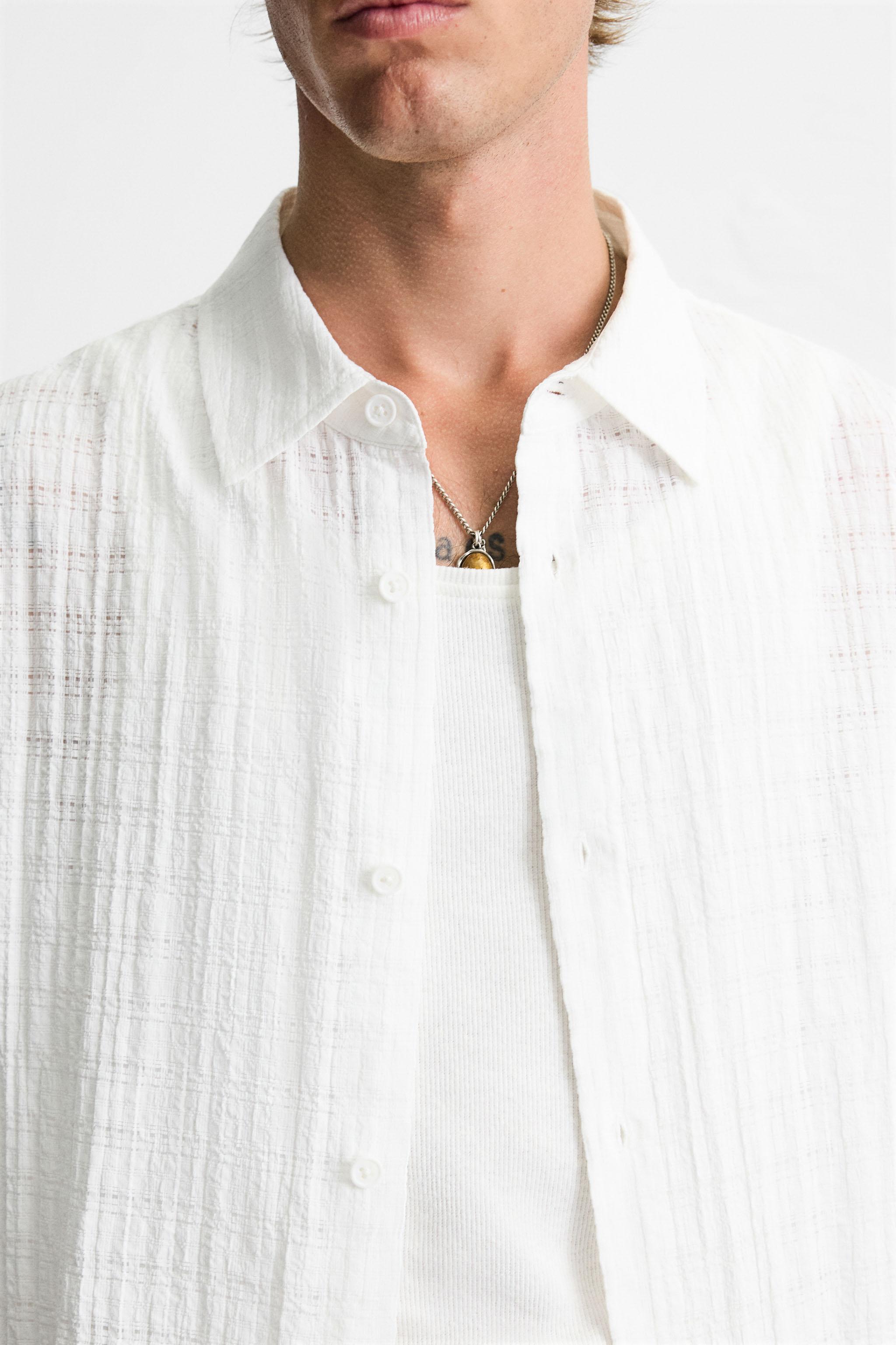 CHEMISE STRUCTURÉE À CARREAUX
